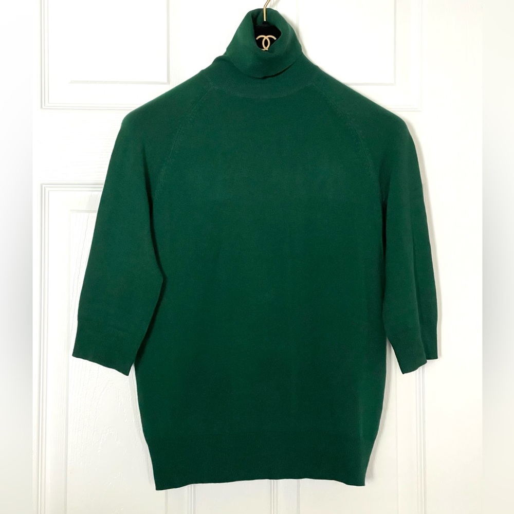 ZARA green knit turtleneck sweater